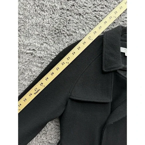 Adam Lippes Collective Black Wool Trench Coat Size 2 $548 - Picture 7 of 9